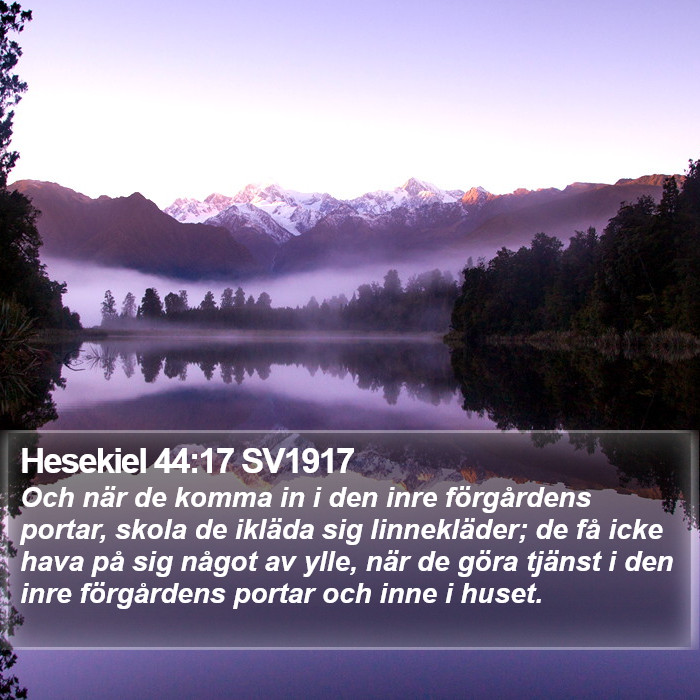 Hesekiel 44:17 SV1917 Bible Study