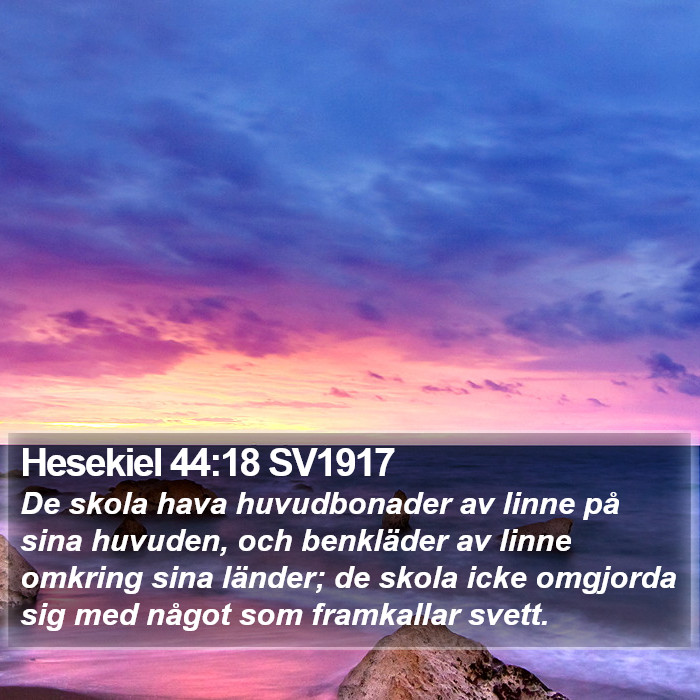 Hesekiel 44:18 SV1917 Bible Study