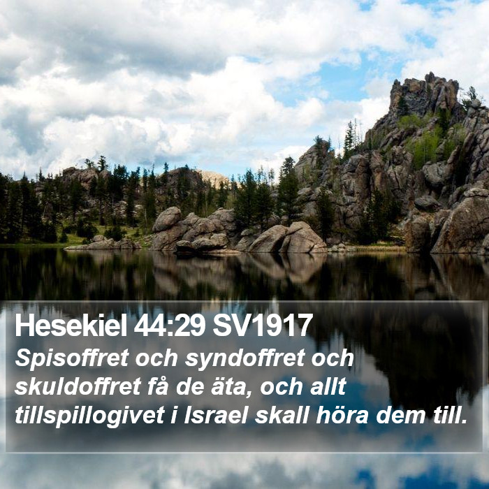 Hesekiel 44:29 SV1917 Bible Study