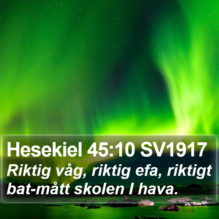 Hesekiel 45:10 SV1917 Bible Study