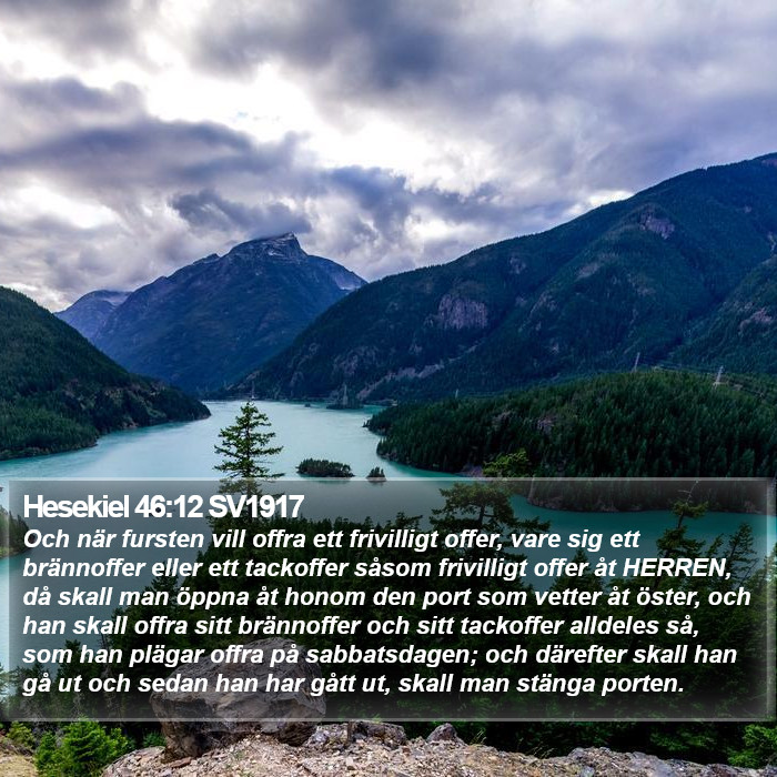 Hesekiel 46:12 SV1917 Bible Study