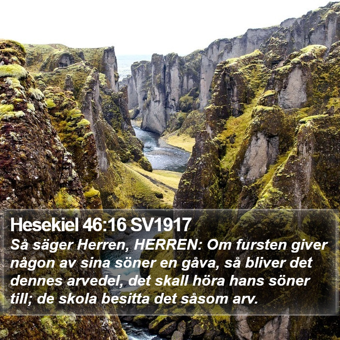 Hesekiel 46:16 SV1917 Bible Study