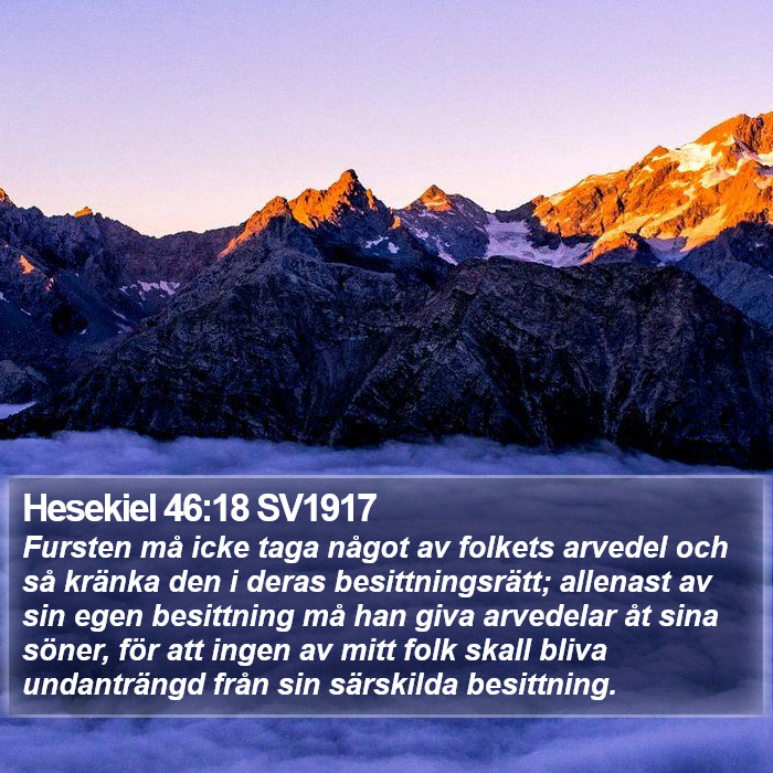 Hesekiel 46:18 SV1917 Bible Study