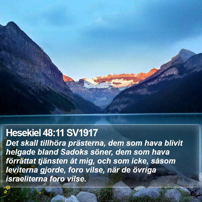 Hesekiel 48:11 SV1917 Bible Study