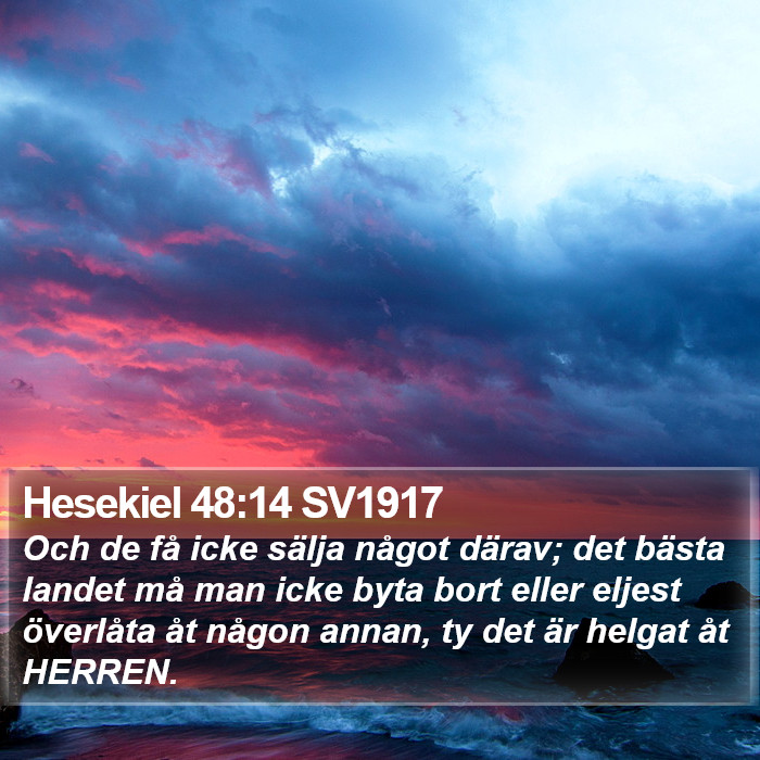 Hesekiel 48:14 SV1917 Bible Study