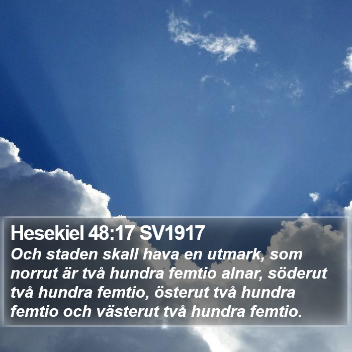 Hesekiel 48:17 SV1917 Bible Study