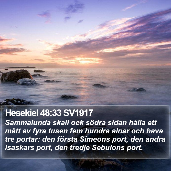 Hesekiel 48:33 SV1917 Bible Study