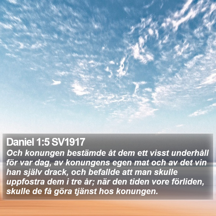 Daniel 1:5 SV1917 Bible Study