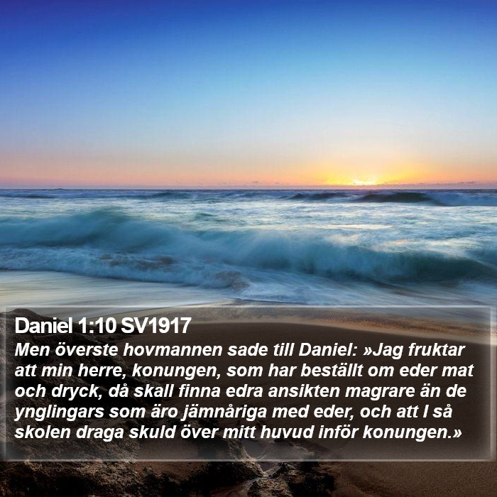 Daniel 1:10 SV1917 Bible Study