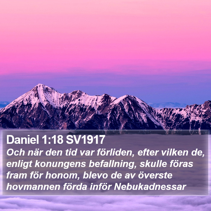 Daniel 1:18 SV1917 Bible Study