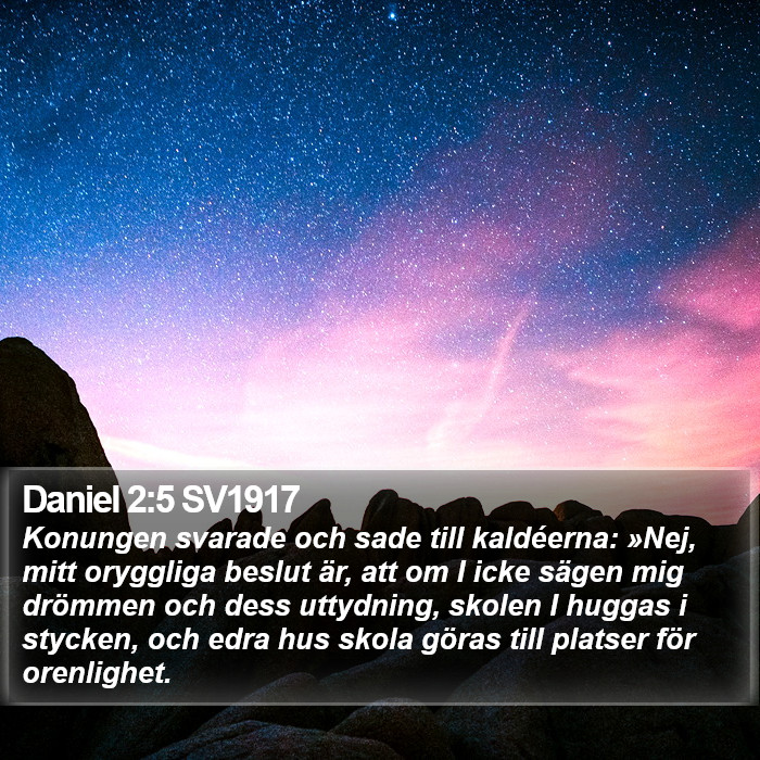 Daniel 2:5 SV1917 Bible Study