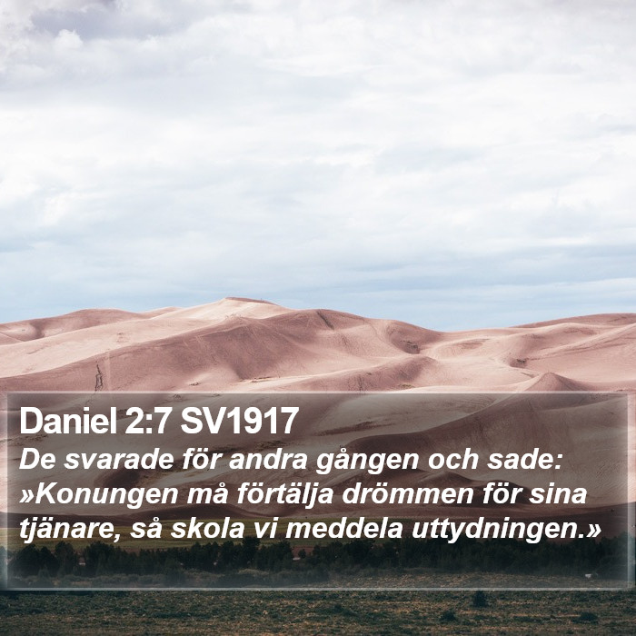 Daniel 2:7 SV1917 Bible Study