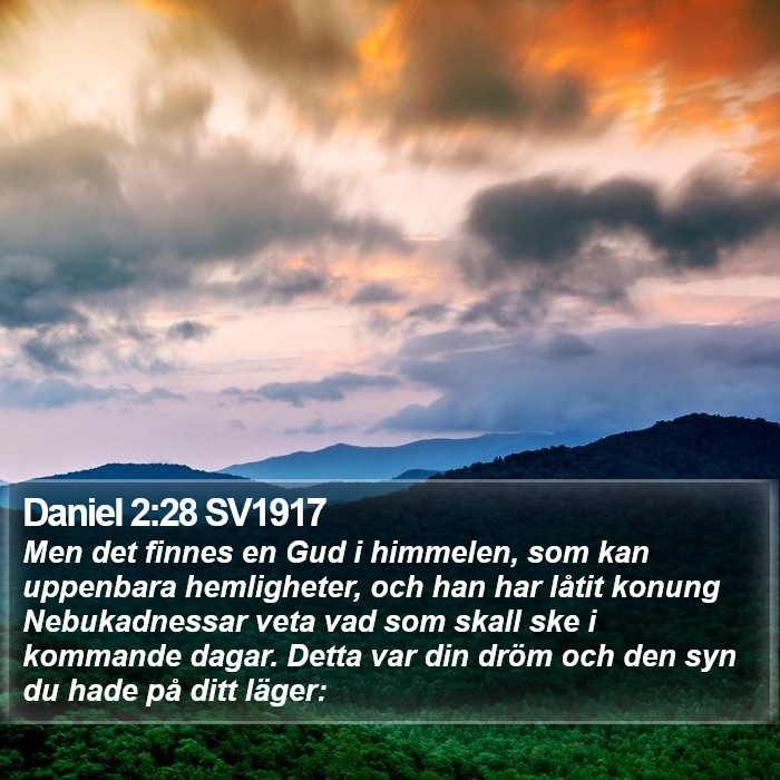 Daniel 2:28 SV1917 Bible Study