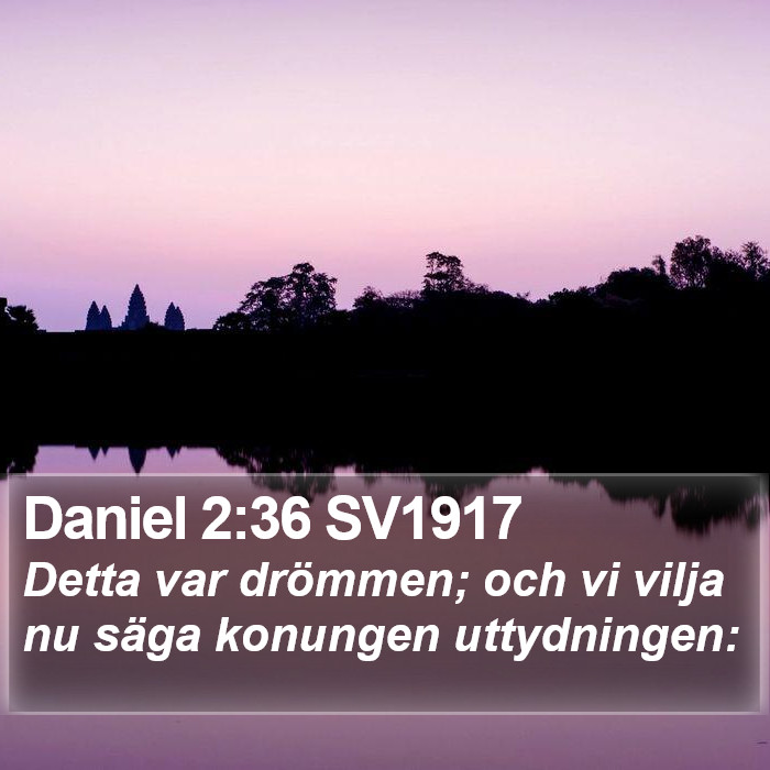 Daniel 2:36 SV1917 Bible Study
