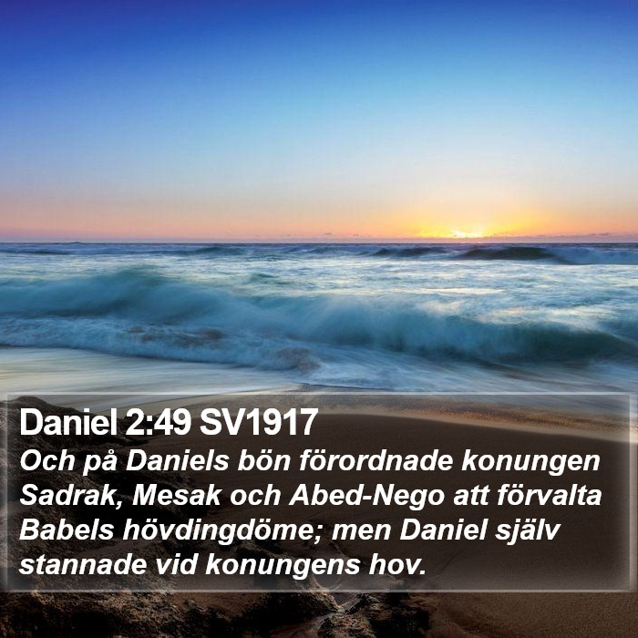 Daniel 2:49 SV1917 Bible Study