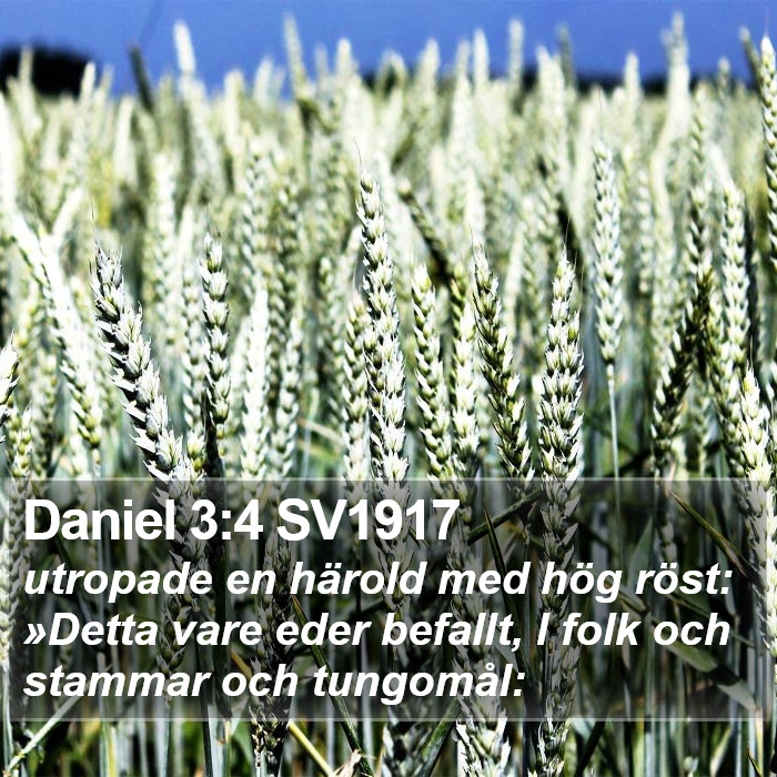 Daniel 3:4 SV1917 Bible Study