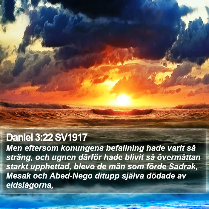 Daniel 3:22 SV1917 Bible Study