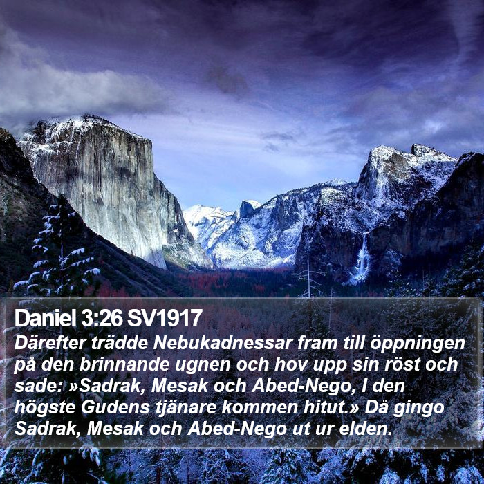 Daniel 3:26 SV1917 Bible Study