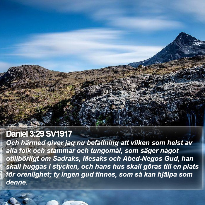 Daniel 3:29 SV1917 Bible Study