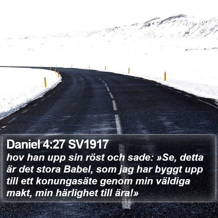 Daniel 4:27 SV1917 Bible Study