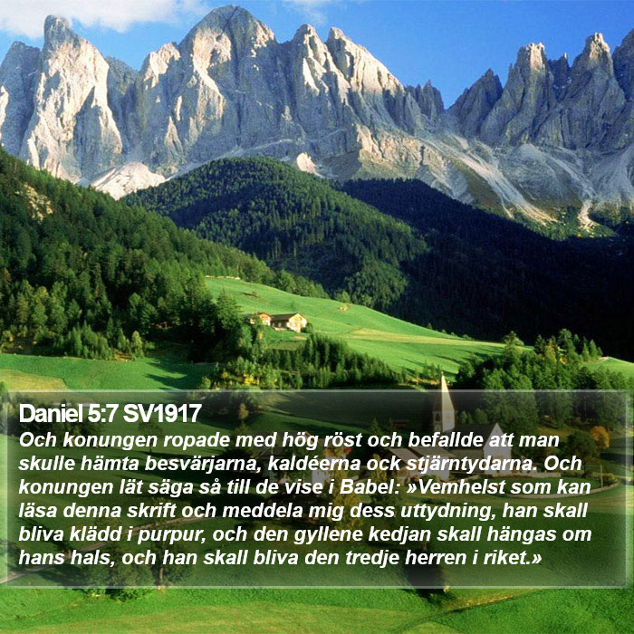 Daniel 5:7 SV1917 Bible Study