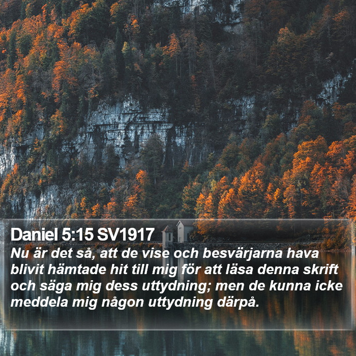 Daniel 5:15 SV1917 Bible Study