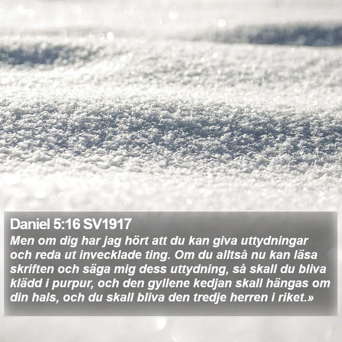 Daniel 5:16 SV1917 Bible Study