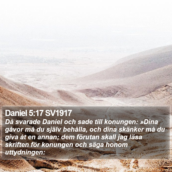 Daniel 5:17 SV1917 Bible Study