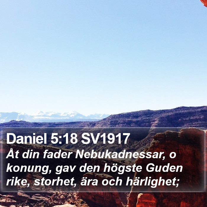 Daniel 5:18 SV1917 Bible Study