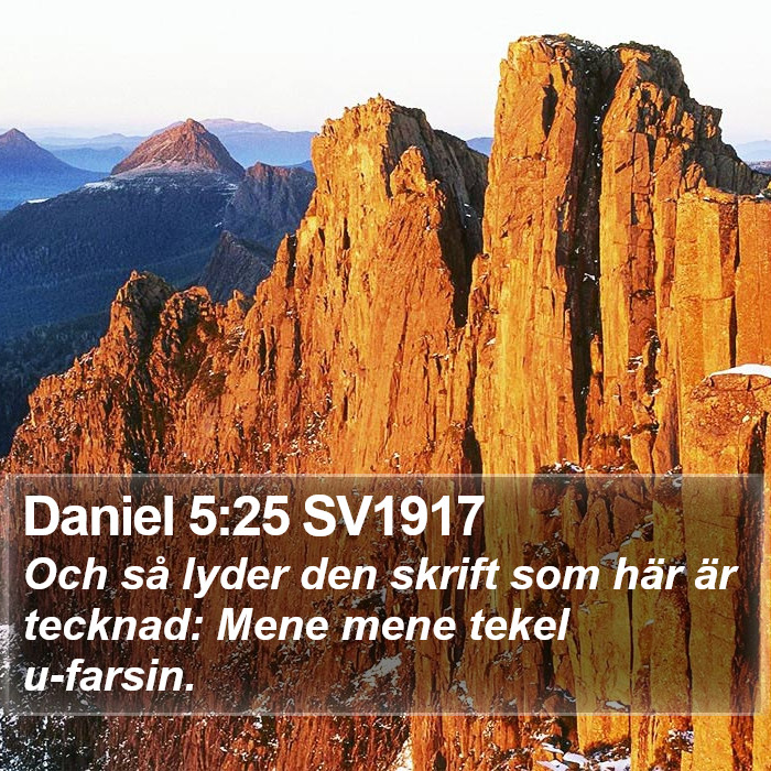 Daniel 5:25 SV1917 Bible Study