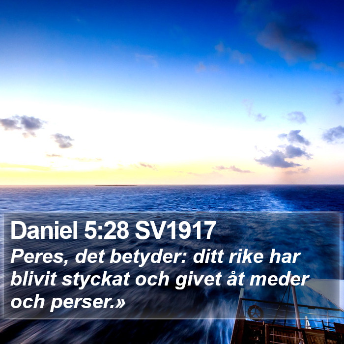 Daniel 5:28 SV1917 Bible Study