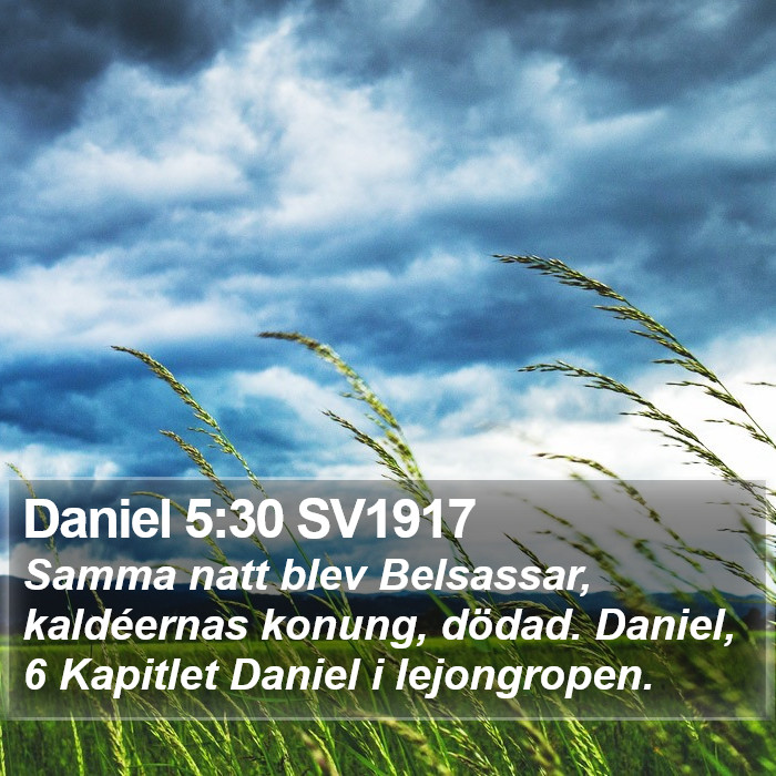 Daniel 5:30 SV1917 Bible Study