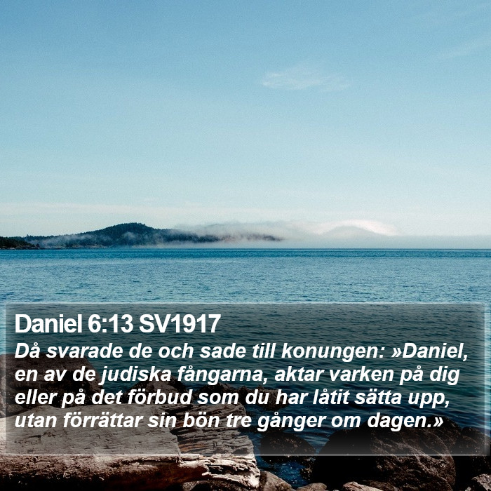 Daniel 6:13 SV1917 Bible Study