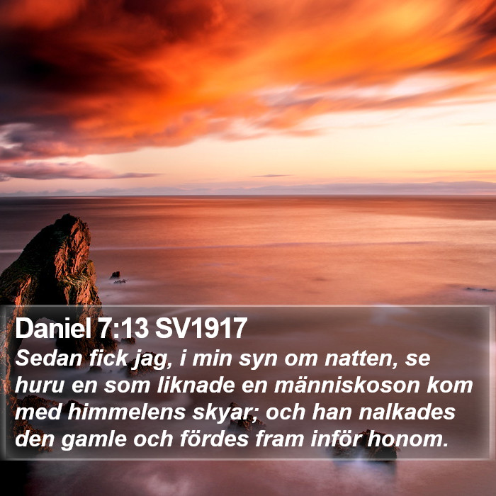 Daniel 7:13 SV1917 Bible Study