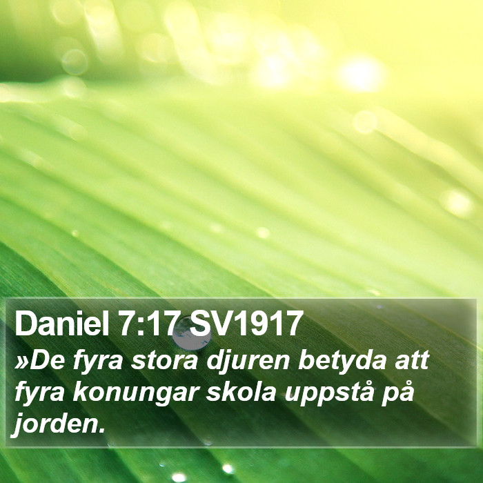 Daniel 7:17 SV1917 Bible Study