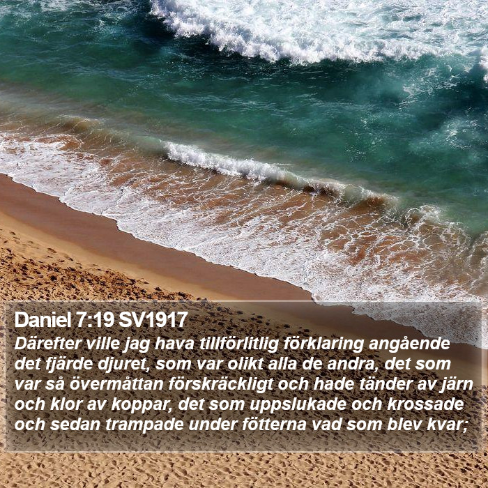 Daniel 7:19 SV1917 Bible Study