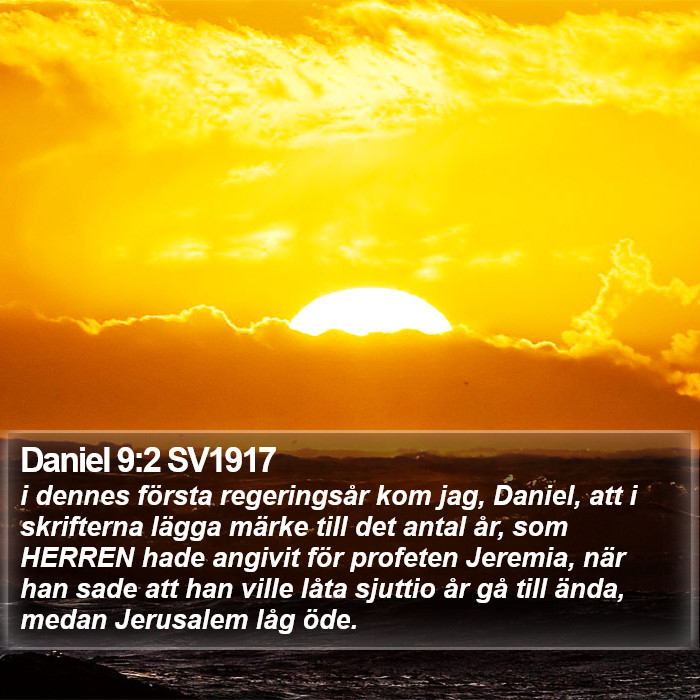 Daniel 9:2 SV1917 Bible Study