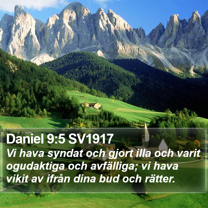 Daniel 9:5 SV1917 Bible Study