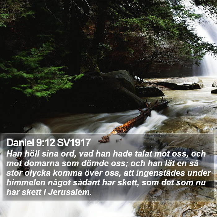 Daniel 9:12 SV1917 Bible Study