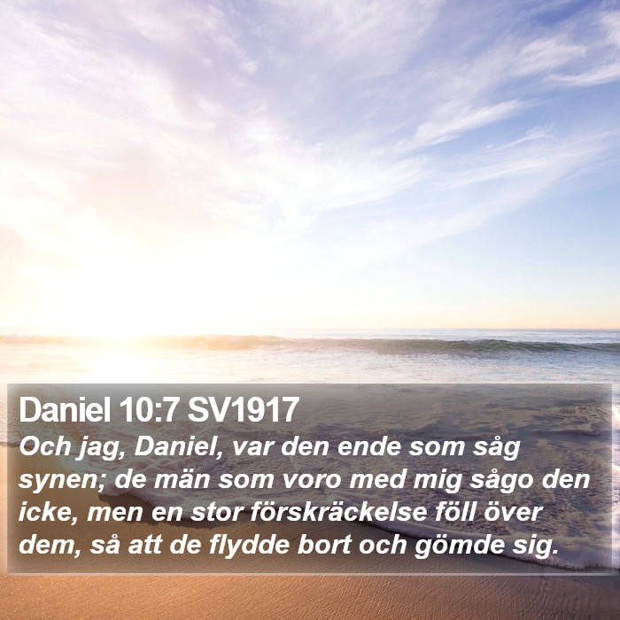 Daniel 10:7 SV1917 Bible Study