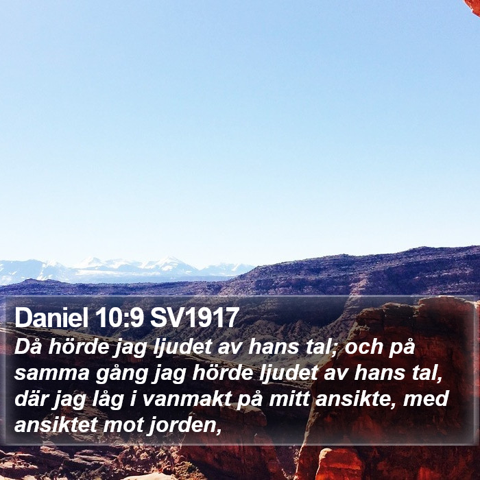 Daniel 10:9 SV1917 Bible Study