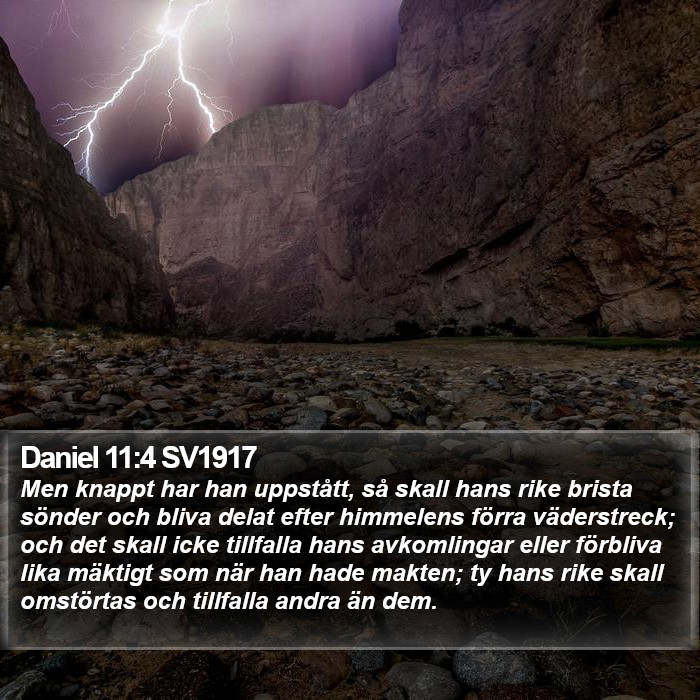 Daniel 11:4 SV1917 Bible Study