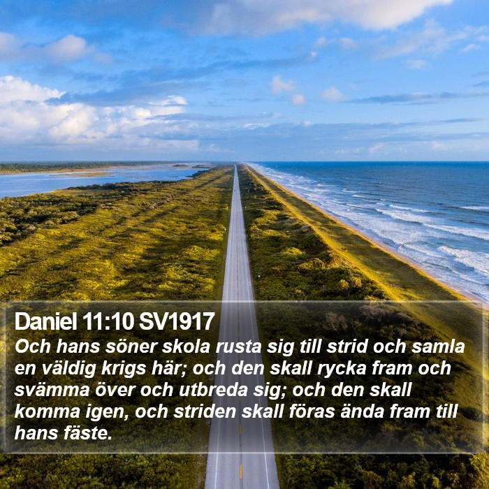 Daniel 11:10 SV1917 Bible Study