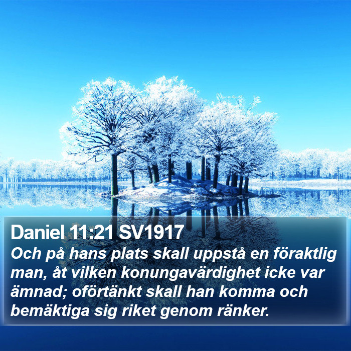 Daniel 11:21 SV1917 Bible Study