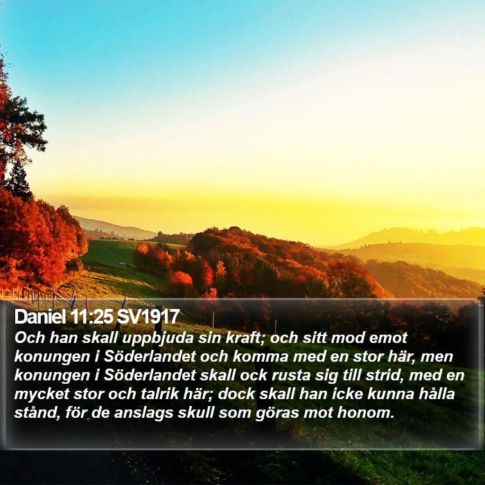 Daniel 11:25 SV1917 Bible Study