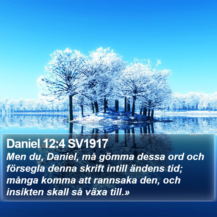 Daniel 12:4 SV1917 Bible Study