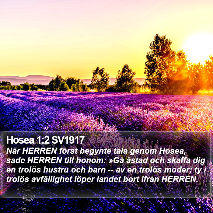 Hosea 1:2 SV1917 Bible Study