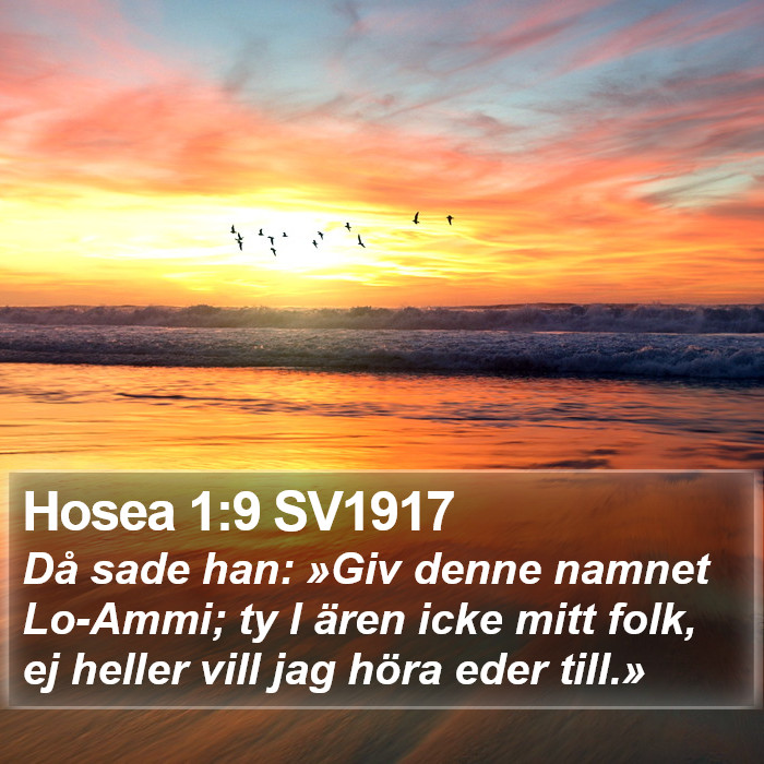 Hosea 1:9 SV1917 Bible Study