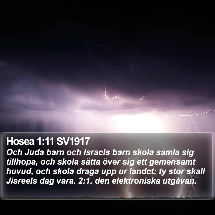 Hosea 1:11 SV1917 Bible Study