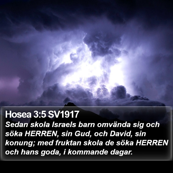 Hosea 3:5 SV1917 Bible Study